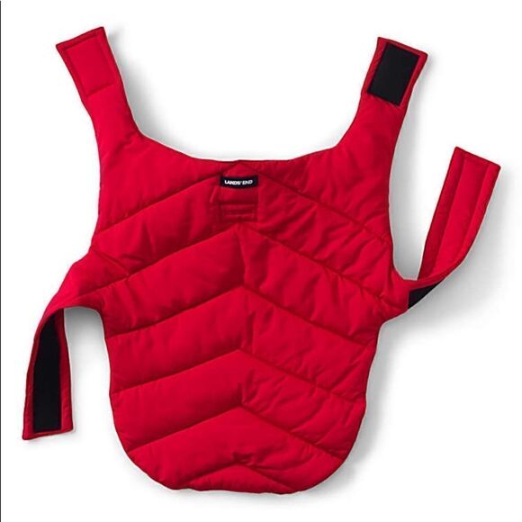 New Land’s End dog Vest adjustable Velcro poly water resistant Puffer Black XL - Picture 4 of 6